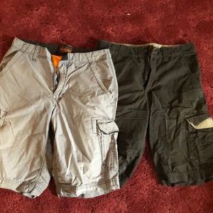 Wear first cargo shorts. Size 30 waist